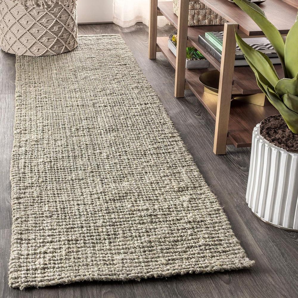 image:imageJONATHAN Y Pata Hand Woven Chunky Jute Brown Indoor Area Rug 5x8 Bohemian Rustic Cottage EasyCleaning for Living Room Bedroom Kitchen NonShedding NRF102G5Grey