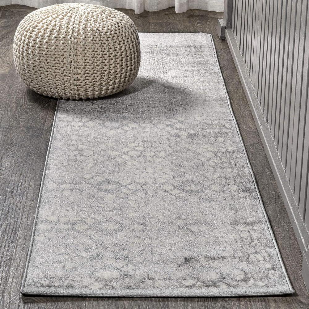image:imageJONATHAN Y Roma Ornate Geometric Tile Gray Runner Rug 2x8 Transitional Contemporary EasyCleaning for Living Room Bedroom Kitchen Pet Friendly NonShedding MDP405A2822 x 8 Runner