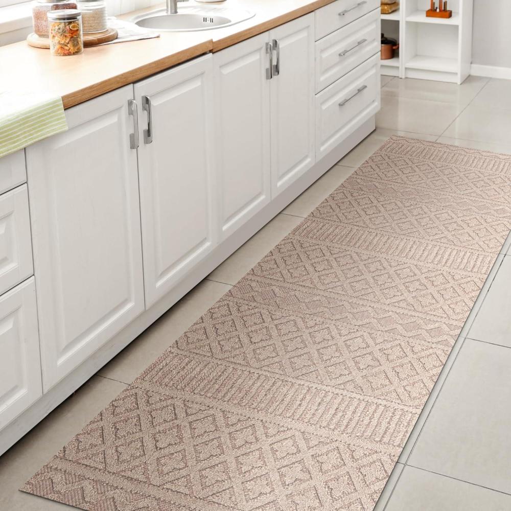 image:imageJONATHAN Y Trellis Geometric Indoor Outdoor Area Rug 5X8 BeigeGray Ormond HighLow Modern for Backyard Patio Porch EasyCleaning High Traffic PetFriendly NonShedding SBH109C5BeigeGray
