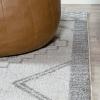JONATHAN Y Amir Moroccan Beni Souk Gray/Cream 4×4 Square Indoor Area Rug, Bohemian, Scandinavian, Easy-Cleaning for Living Room, Bedroom, Kitchen, Pet Friendly, Non-Shedding (MOH200C-4SQ)(Cream/Gray)