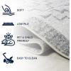 JONATHAN Y Amir Moroccan Beni Souk Gray/Cream 4×4 Square Indoor Area Rug, Bohemian, Scandinavian, Easy-Cleaning for Living Room, Bedroom, Kitchen, Pet Friendly, Non-Shedding (MOH200C-4SQ)(Cream/Gray)