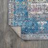 JONATHAN Y Anatolia Medallion Peacock Blue/Gray Indoor Area Rug, 5×8, Vintage, Glam, Easy-Cleaning for Living Room, Bedroom, Kitchen, Pet Friendly, Non-Shedding (RES109A-5)(5’3″ x 7’7″ (Rectangular))