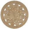 JONATHAN Y Cassia Jute Boho Circle Natural 3′ Round Indoor Area Rug, Natural-Fibers, Geometric, Easy-Cleaning for Living Room, Bedroom, Kitchen, Pet Friendly, Non-Shedding (RNF100A-3R)(4′ (Round))