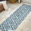 JONATHAN Y Diamond Tribal Indoor Outdoor Area Rug 8X10 Blue/Gray, Sintra for Backyard, Patio, Porch, Easy-Cleaning, High Traffic, Pet-Friendly, Non-Shedding (SMB116A-8)(Blue/Gray)