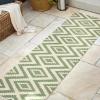 JONATHAN Y Diamond Tribal Indoor Outdoor Area Rug 8X10 Blue/Gray, Sintra for Backyard, Patio, Porch, Easy-Cleaning, High Traffic, Pet-Friendly, Non-Shedding (SMB116A-8)(Green/Cream)