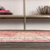 JONATHAN Y India Flower and Vine Burgundy Indoor Area Rug, 5×8, Transitional, Traditional, Easy-Cleaning for Living Room, Bedroom, Kitchen, Pet Friendly, Non-Shedding (MDP303A-5)(5’3″ x 7’7″ (Rectangular))