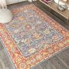 JONATHAN Y Irving Plum/Terracotta Indoor Area Rug, 5×8, Transitional, Traditional, Easy-Cleaning for Living Room, Bedroom, Kitchen, Pet Friendly, Non-Shedding (MDP302A-5)(5’3″ x 7’7″ (Rectangular))