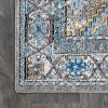 JONATHAN Y Izmit Geometric Medallion Gray/Mustard/Turquoise Indoor Area Rug, 5×8, Vintage, Glam, Easy-Cleaning for Living Room, Bedroom, Kitchen, Pet Friendly, Non-Shedding (RES100A-5)(5’3″ x 7’7″ (Rectangular))