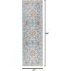 JONATHAN Y Kesan Medallion Charcoal Gray/Ivory Runner Rug, 2×8, Vintage, Glam, Easy-Cleaning for Living Room, Bedroom, Kitchen, Pet Friendly, Non-Shedding (RES106B-28)(Blue)