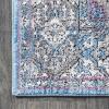 JONATHAN Y Kesan Medallion Charcoal Gray/Ivory Runner Rug, 2×8, Vintage, Glam, Easy-Cleaning for Living Room, Bedroom, Kitchen, Pet Friendly, Non-Shedding (RES106B-28)(Blue)