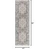 JONATHAN Y Kesan Medallion Charcoal Gray/Ivory Runner Rug, 2×8, Vintage, Glam, Easy-Cleaning for Living Room, Bedroom, Kitchen, Pet Friendly, Non-Shedding (RES106B-28)(Grey)