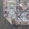 JONATHAN Y Kesan Medallion Charcoal Gray/Ivory Runner Rug, 2×8, Vintage, Glam, Easy-Cleaning for Living Room, Bedroom, Kitchen, Pet Friendly, Non-Shedding (RES106B-28)(Grey)