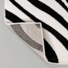 JONATHAN Y Maribo High-Low Abstract Striped Beige/Cream 5×8 Indoor/Outdoor Area Rug for Patio, Backyard, Living Room, Bedroom, Office, Hose-Washable (SCN103D-5)(Black/White)