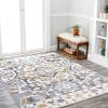 JONATHAN Y Medallion High-Low Multi Runner Rug 2X8 ft, Aziza for Living Room, Bedroom, Kitchen, Office, Easy-Cleaning, High Traffic, Pet-Friendly, Non-Shedding SNT109A-28(3’11” x 6′ (Rectangular))