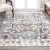 JONATHAN Y Medallion High-Low Multi Runner Rug 2X8 ft, Aziza for Living Room, Bedroom, Kitchen, Office, Easy-Cleaning, High Traffic, Pet-Friendly, Non-Shedding SNT109A-28(3’11” x 6′ (Rectangular))