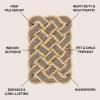 JONATHAN Y Scalloped Basketweave Coir Indoor Outdoor Mat 18″X30″ Natural/Bleach, Maeve Classic Coastal for Backyard, Patio, Porch, Easy-Cleaning, High Traffic, Pet-Friendly Non-Shedding NRF100B-1830(Gray/Bleach)