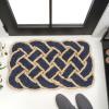 JONATHAN Y Scalloped Basketweave Coir Indoor Outdoor Mat 18″X30″ Natural/Bleach, Maeve Classic Coastal for Backyard, Patio, Porch, Easy-Cleaning, High Traffic, Pet-Friendly Non-Shedding NRF100B-1830(Navy/Bleach)
