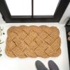 JONATHAN Y Scalloped Basketweave Coir Indoor Outdoor Mat 18″X30″ Natural/Bleach, Maeve Classic Coastal for Backyard, Patio, Porch, Easy-Cleaning, High Traffic, Pet-Friendly Non-Shedding NRF100B-1830(Natural)