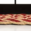 JONATHAN Y Scalloped Basketweave Coir Indoor Outdoor Mat 18″X30″ Natural/Bleach, Maeve Classic Coastal for Backyard, Patio, Porch, Easy-Cleaning, High Traffic, Pet-Friendly Non-Shedding NRF100B-1830(Red/Bleach)