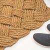 JONATHAN Y Scalloped Basketweave Coir Indoor Outdoor Mat 18″X30″ Natural/Bleach, Maeve Classic Coastal for Backyard, Patio, Porch, Easy-Cleaning, High Traffic, Pet-Friendly Non-Shedding NRF100B-1830(Natural)