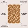 JONATHAN Y Scalloped Basketweave Coir Indoor Outdoor Mat 18″X30″ Natural/Bleach, Maeve Classic Coastal for Backyard, Patio, Porch, Easy-Cleaning, High Traffic, Pet-Friendly Non-Shedding NRF100B-1830(Natural/Bleach)
