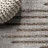 JONATHAN Y Stripe Geometric Indoor Outdoor Runner Rug 2X10 Beige/Brown, Zolak Berber for Backyard, Patio, Porch, Easy-Cleaning, High Traffic, Pet-Friendly, Non-Shedding (SMB124A-210)(Beige/Brown)