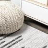 JONATHAN Y Stripe Geometric Indoor Outdoor Runner Rug 2X10 Beige/Brown, Zolak Berber for Backyard, Patio, Porch, Easy-Cleaning, High Traffic, Pet-Friendly, Non-Shedding (SMB124A-210)(Ivory/Black)