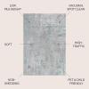 JONATHAN Y Timeworn Abstract Gray/Turquoise Runner Rug 2X8 ft, Modern for Living Room, Bedroom, Kitchen, Office, Easy-Cleaning, High Traffic, Pet-Friendly, Non-Shedding SOR205A-28(4′ x 6′ (Rectangular))
