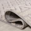 JONATHAN Y Trellis Geometric Indoor Outdoor Area Rug 5X8 Cream/Black, Ormond High-Low Modern for Backyard, Patio, Porch, Easy-Cleaning, High Traffic, Pet-Friendly, Non-Shedding (SBH109B-5)(Cream/Gray)