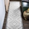 JONATHAN Y Amir Moroccan Beni Souk Gray/Cream 4×4 Square Indoor Area Rug, Bohemian, Scandinavian, Easy-Cleaning for Living Room, Bedroom, Kitchen, Pet Friendly, Non-Shedding (MOH200C-4SQ)(Cream/Gray)