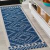JONATHAN Y Amir Moroccan Beni Souk Gray/Cream 4×4 Square Indoor Area Rug, Bohemian, Scandinavian, Easy-Cleaning for Living Room, Bedroom, Kitchen, Pet Friendly, Non-Shedding (MOH200C-4SQ)(Navy/Ivory)