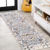JONATHAN Y Medallion High-Low Multi Runner Rug 2X8 ft, Aziza for Living Room, Bedroom, Kitchen, Office, Easy-Cleaning, High Traffic, Pet-Friendly, Non-Shedding SNT109A-28(2’2″ x 8′ (Runner))