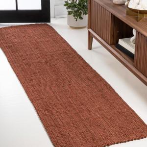 JONATHAN Y Pata Hand Woven Chunky Jute Brown Indoor Area Rug, 5×8, Bohemian, Rustic, Cottage, Easy-Cleaning for Living Room, Bedroom, Kitchen, Non-Shedding (NRF102G-5)(Terracotta)