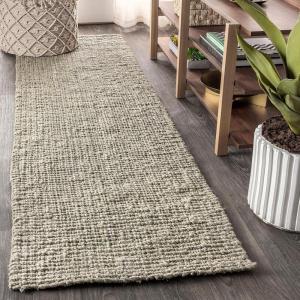 JONATHAN Y Pata Hand Woven Chunky Jute Brown Indoor Area Rug, 5×8, Bohemian, Rustic, Cottage, Easy-Cleaning for Living Room, Bedroom, Kitchen, Non-Shedding (NRF102G-5)(Grey)