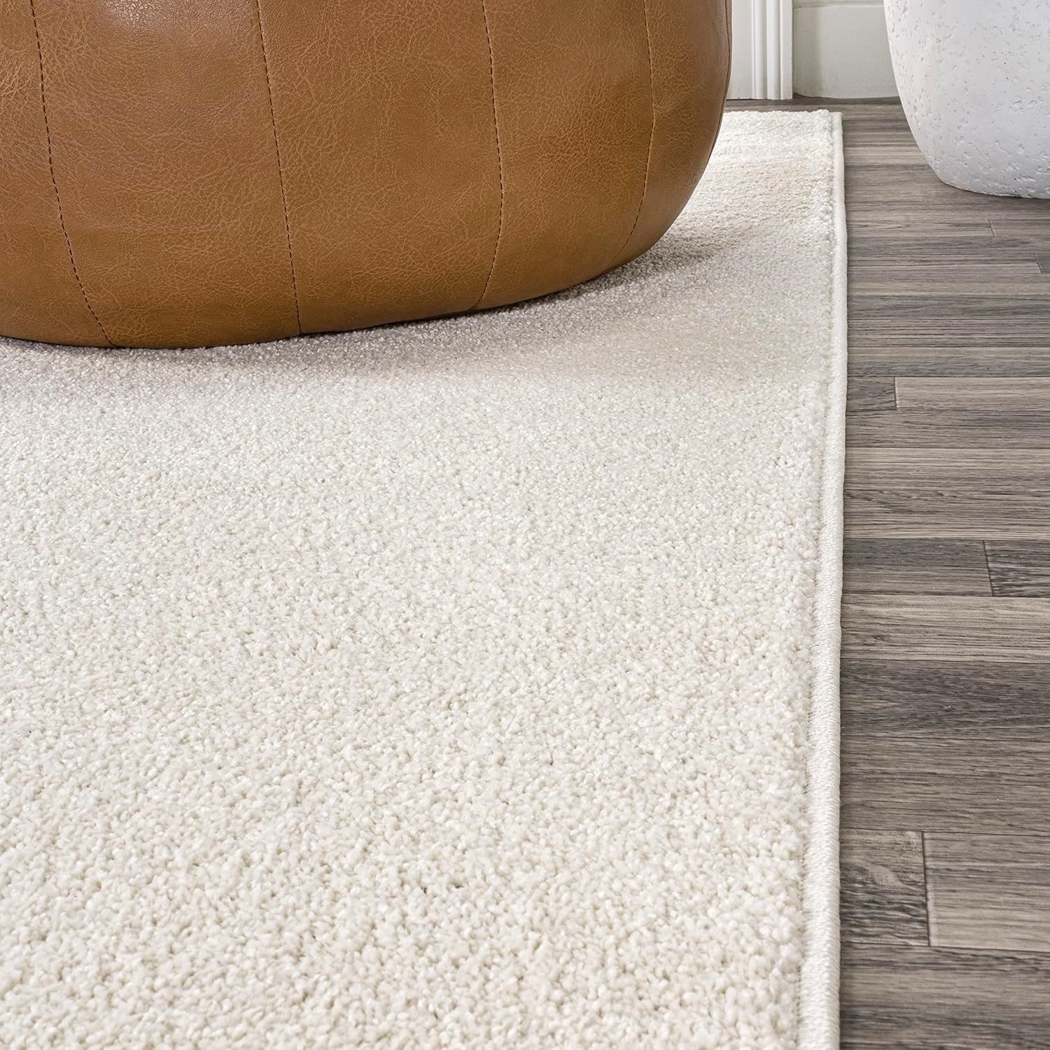 image:imageJONATHAN Y Haze Solid LowPile Cream Runner Rug 2x8 CoastalBohemianMinimalistClassic EasyCleaning for Living RoomBedroomKitchenPet FriendlyNonShedding SEU100T28
