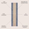 JONATHAN Y Modern Strie’ Indoor Outdoor Area Rug 3X5 Blue/Beige, Tavira for Backyard, Patio, Porch, Easy-Cleaning, High Traffic, Pet-Friendly, Non-Shedding (SMB113A-3)(Blue/Beige)