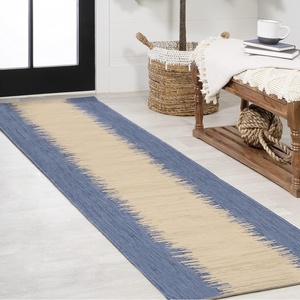 JONATHAN Y Modern Strie’ Indoor Outdoor Area Rug 3X5 Blue/Beige, Tavira for Backyard, Patio, Porch, Easy-Cleaning, High Traffic, Pet-Friendly, Non-Shedding (SMB113A-3)(Blue/Beige)