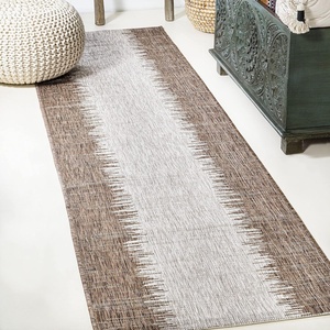 JONATHAN Y Modern Strie’ Indoor Outdoor Area Rug 3X5 Blue/Beige, Tavira for Backyard, Patio, Porch, Easy-Cleaning, High Traffic, Pet-Friendly, Non-Shedding (SMB113A-3)(Brown/Beige)