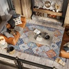 JONATHAN Y Kirman Bohemian Medallion Light Gray/Blue/Orange Runner Rug, 2×8, Traditional, Vintage, Easy-Cleaning for Living Room, Bedroom, Kitchen, Pet Friendly, Non-Shedding (MDP214A-28)(5’3″ x 7’7″ (Rectangular))