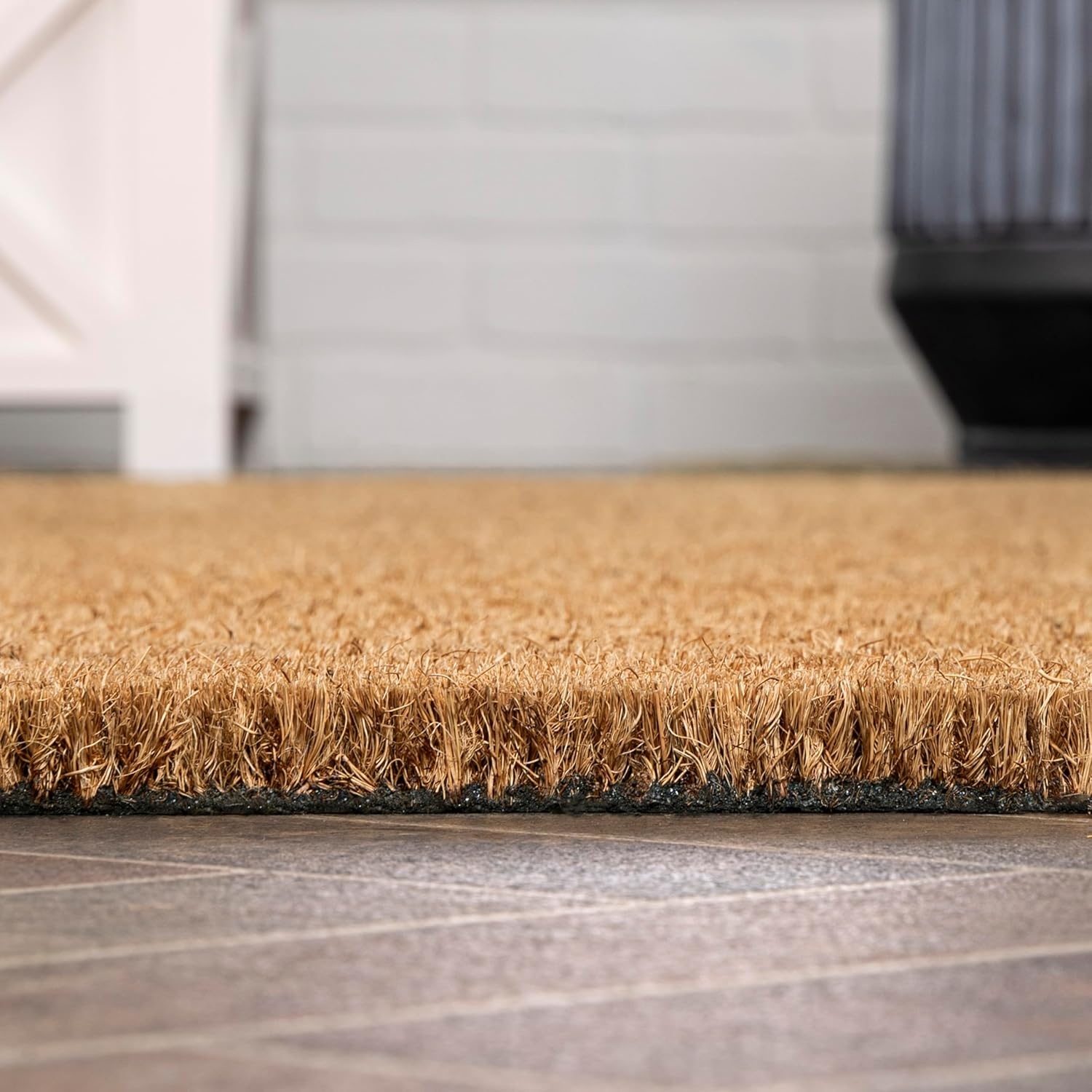 image:imageJONATHAN Y Peater Classic Casual Commercial Natural Coir Taupe 2 ft x 8 ft Doormat for Entrance Front Door Entryway CHG100C28Light Brown