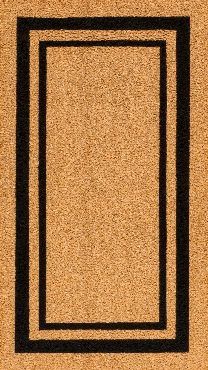 image:imageJONATHAN Y Peater Classic Casual Commercial Natural Coir Taupe 2 ft x 8 ft Doormat for Entrance Front Door Entryway CHG100C28NaturalBlack Border
