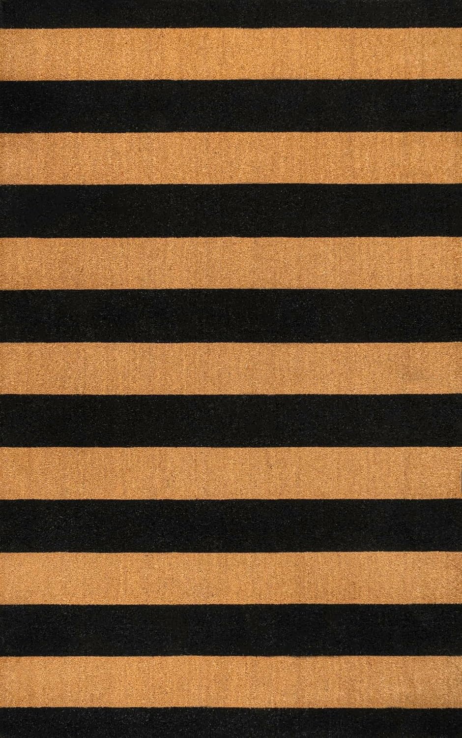 image:imageJONATHAN Y Peater Classic Casual Commercial Natural Coir Taupe 2 ft x 8 ft Doormat for Entrance Front Door Entryway CHG100C28NaturalBlack Stripe