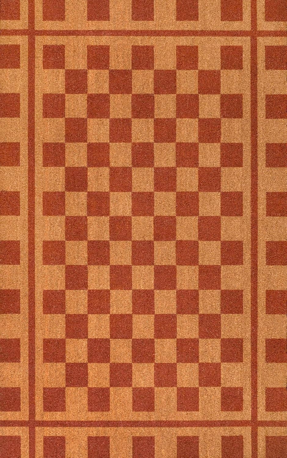 image:imageJONATHAN Y Peater Classic Casual Commercial Natural Coir Taupe 2 ft x 8 ft Doormat for Entrance Front Door Entryway CHG100C28NaturalRed