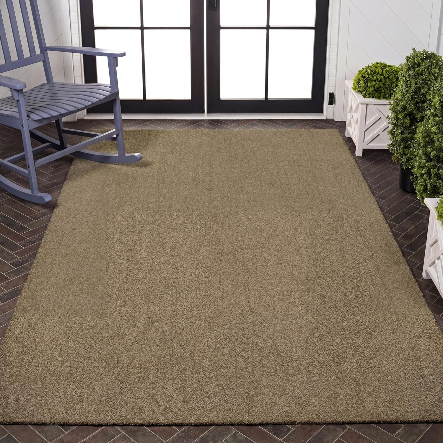image:imageJONATHAN Y Peater Classic Casual Commercial Natural Coir Taupe 2 ft x 8 ft Doormat for Entrance Front Door Entryway CHG100C28Taupe