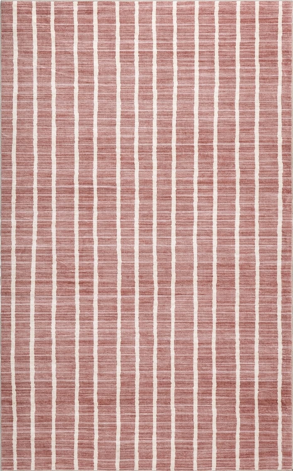 image:imageJONATHAN Y Washable Orton Distressed Ticking Stripe 2 x 8 MachineWashable Polyester Runner Rug Beige and Cream Farmhouse Vintage Style with Low Pile for Hallway WSH519F28Rose ClayCream