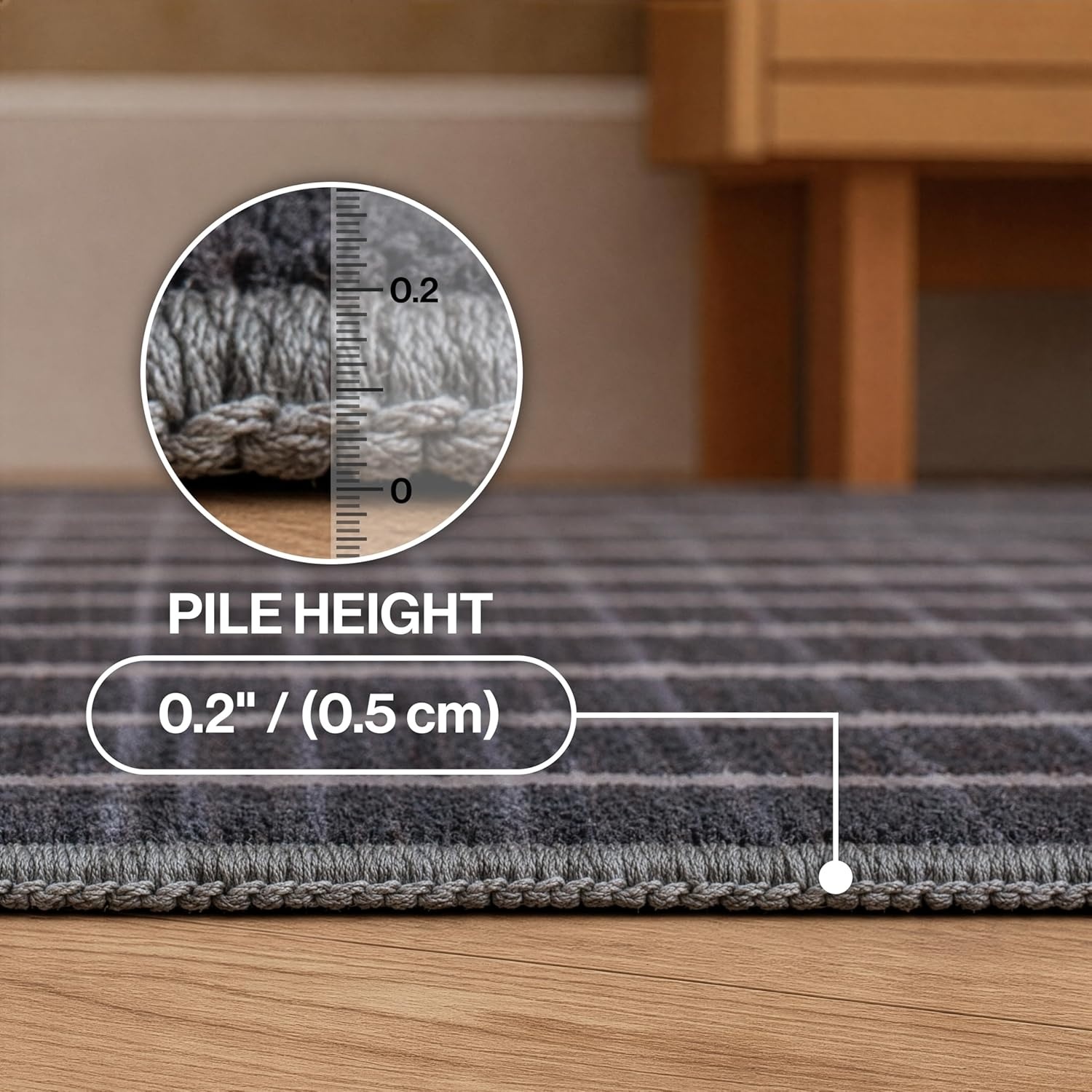 image:imageJONATHAN Y Washable Orton Distressed Ticking Stripe 2 x 8 MachineWashable Polyester Runner Rug Beige and Cream Farmhouse Vintage Style with Low Pile for Hallway WSH519F28CharcoalCream