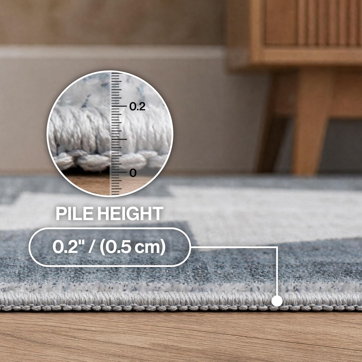 image:imageJONATHAN Y Washable Peyton Minimalist Geometric Totem 2 x 8 Runner Rug Charcoal and Cream Southwestern Modern MachineWashable LowPile Polyester with NonSlip Backing for Hallway WSH510H28Blue GrayCream