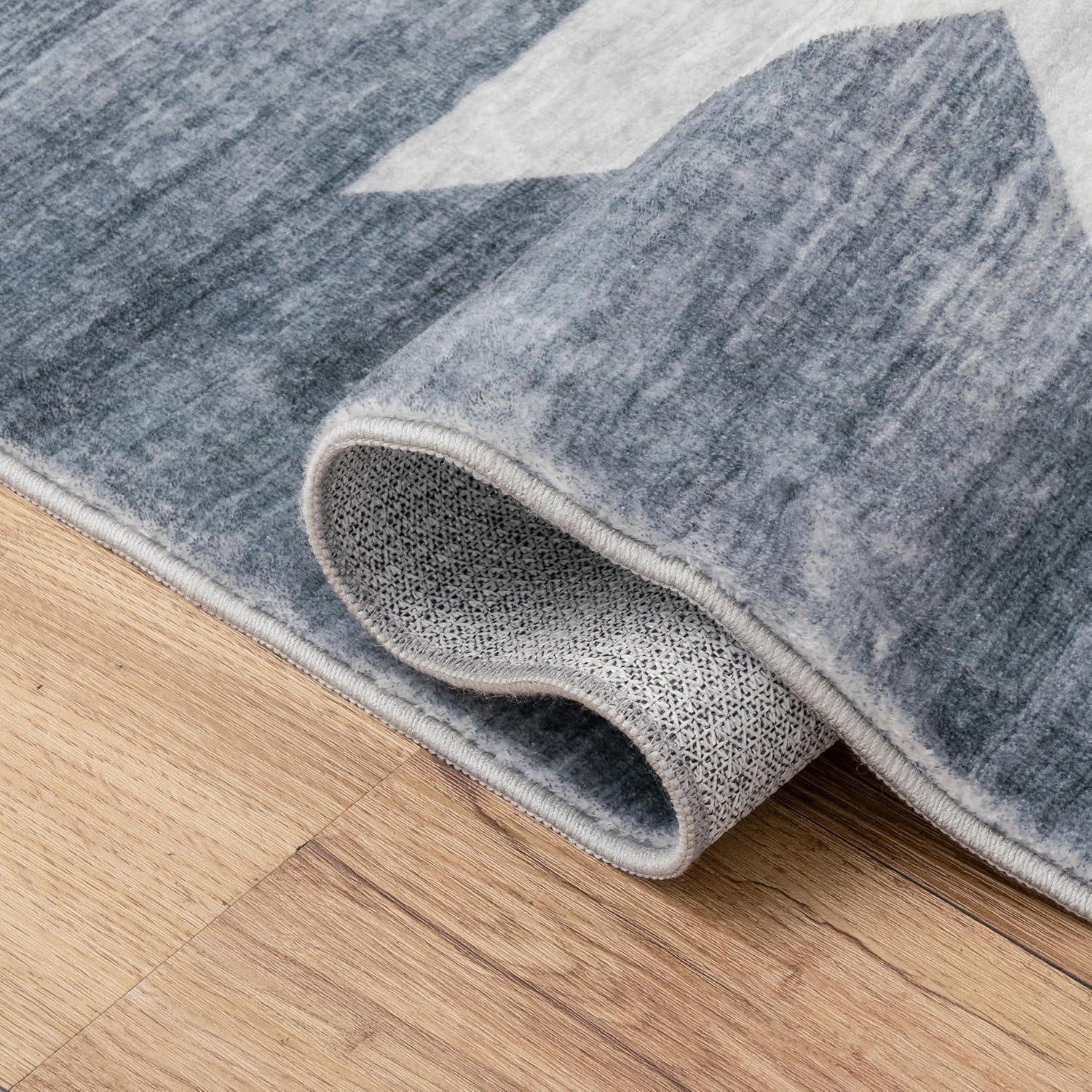 image:imageJONATHAN Y Washable Peyton Minimalist Geometric Totem 2 x 8 Runner Rug Charcoal and Cream Southwestern Modern MachineWashable LowPile Polyester with NonSlip Backing for Hallway WSH510H28Blue GrayCream
