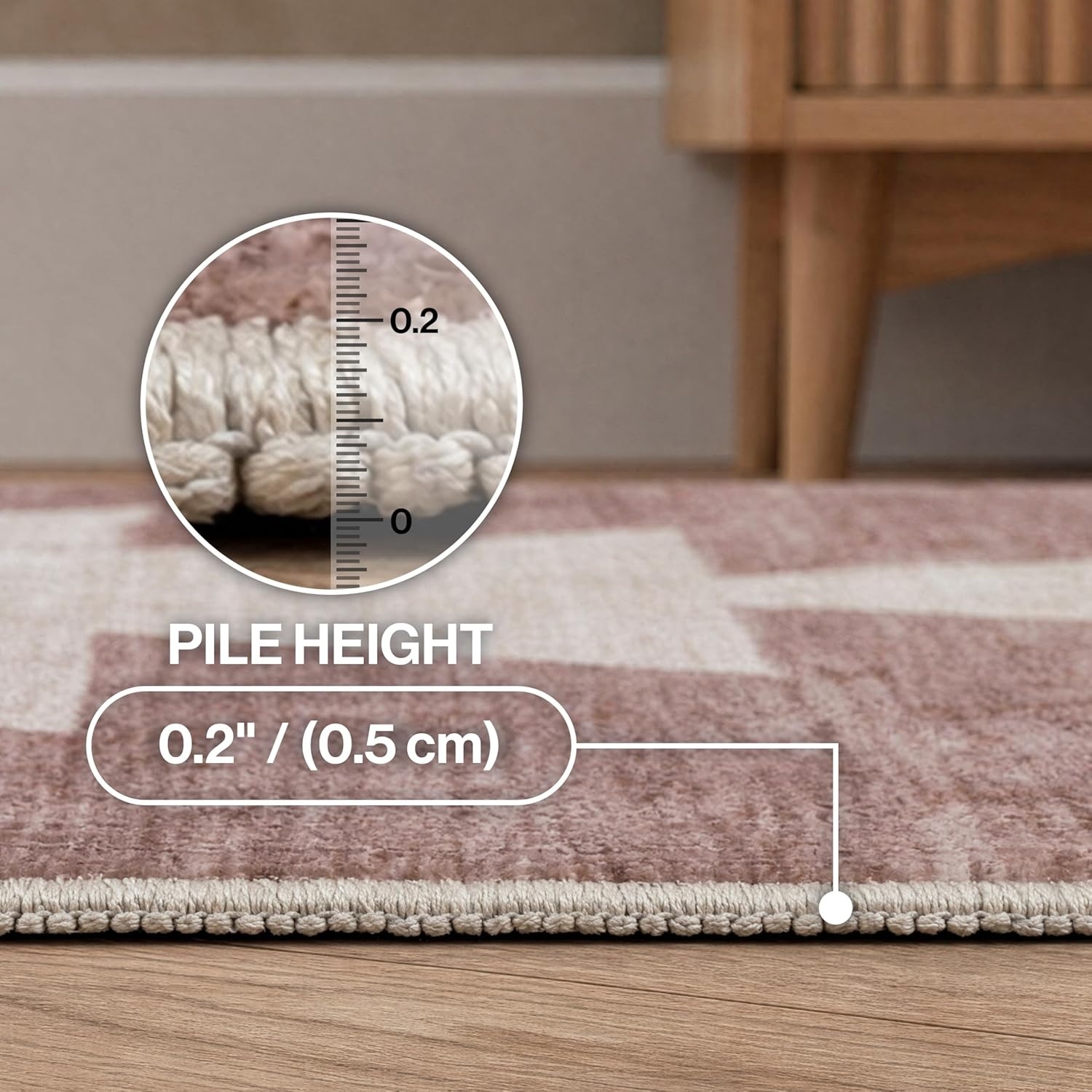 image:imageJONATHAN Y Washable Peyton Minimalist Geometric Totem 2 x 8 Runner Rug Charcoal and Cream Southwestern Modern MachineWashable LowPile Polyester with NonSlip Backing for Hallway WSH510H28Rose ClayCream