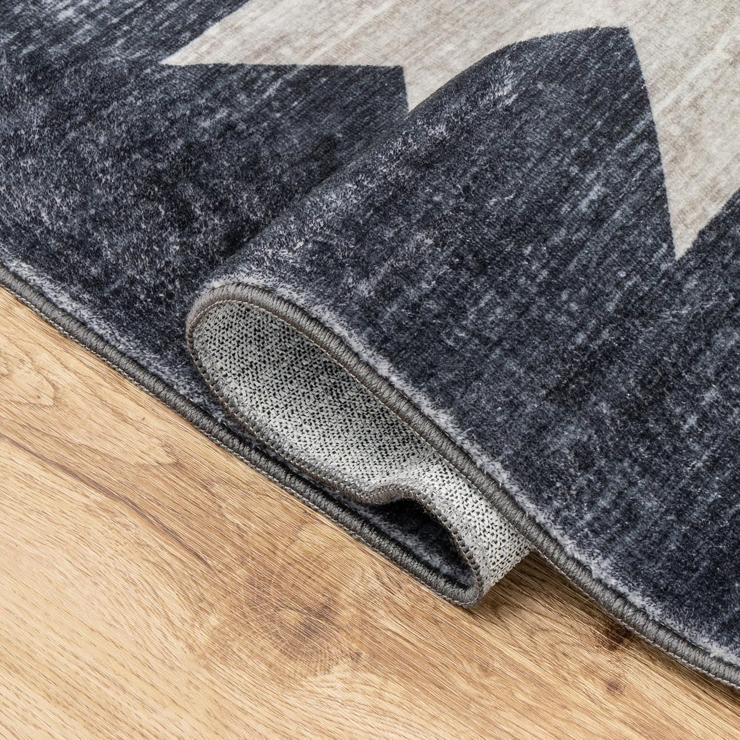 image:imageJONATHAN Y Washable Peyton Minimalist Geometric Totem 2 x 8 Runner Rug Charcoal and Cream Southwestern Modern MachineWashable LowPile Polyester with NonSlip Backing for Hallway WSH510H28CharcoalCream